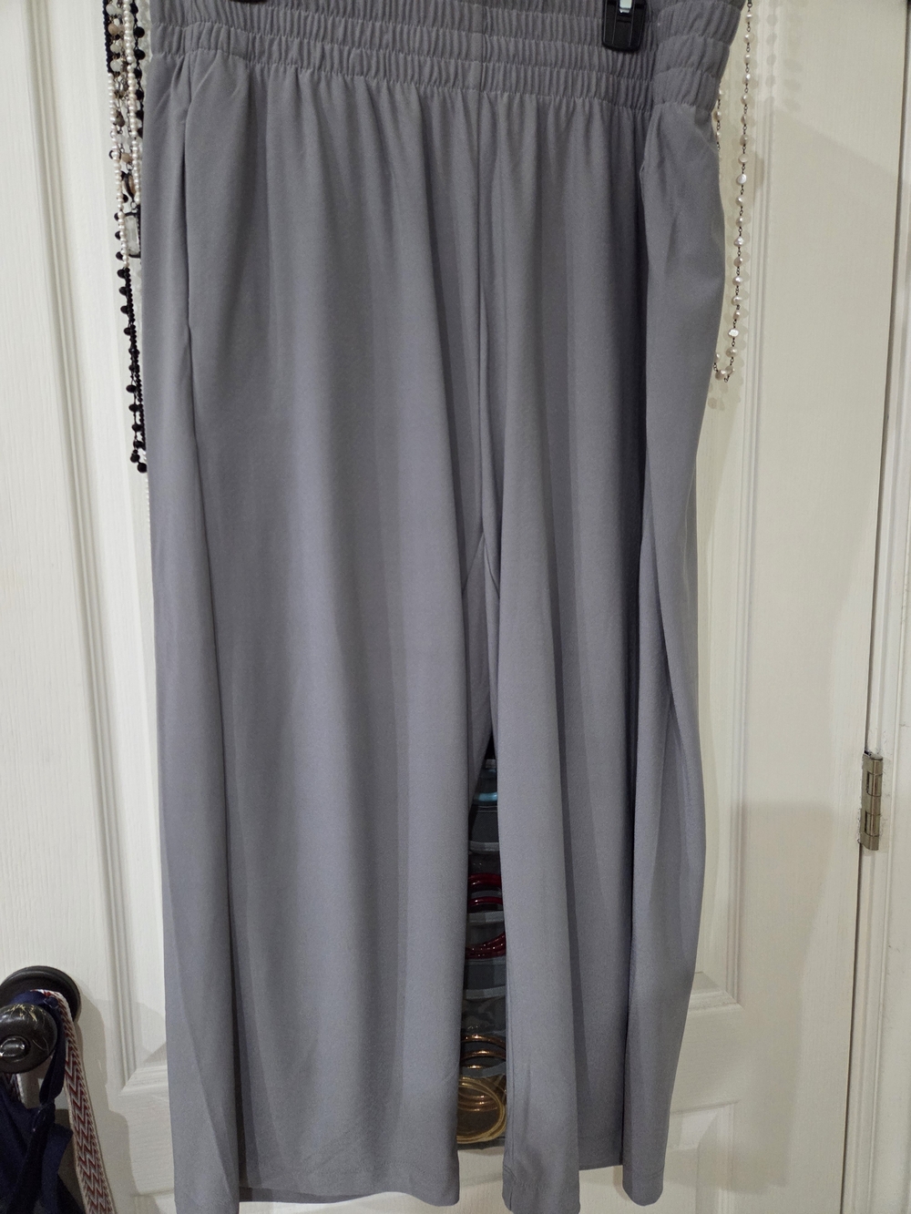 Jones New York Gray Pull-on Wide-leg Pants 2X